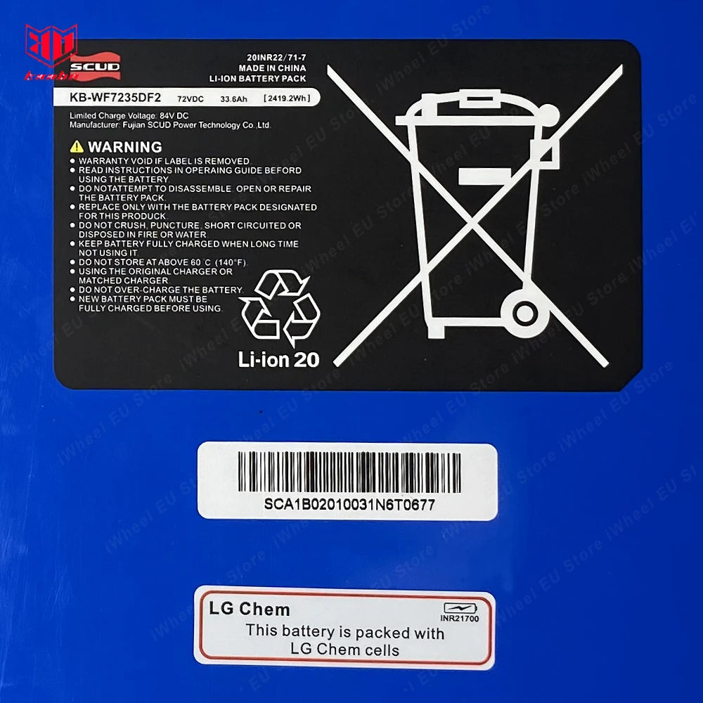 Kaabo OEM Wolf King GT GTR Pro Pro+ 72V 35Ahr Battery Pack